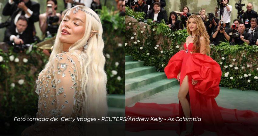 Karol G y Shakira debutaron en el Met Gala 2024: la alfombra más emblemática de la moda y el arte